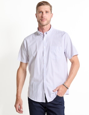 Camisa casual Dioro de algodón manga corta para hombre