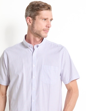 Camisa casual Dioro de algodón manga corta para hombre