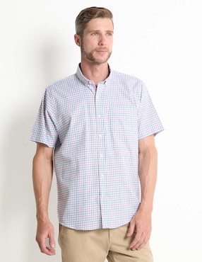 Camisa casual Dioro de algodón manga corta para hombre