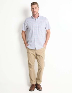 Camisa casual Dioro de algodón manga corta para hombre