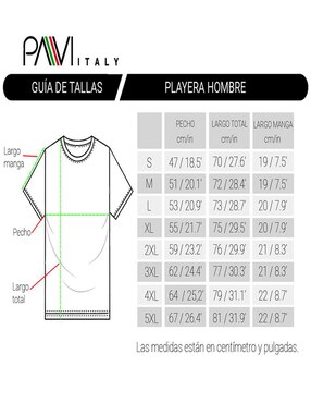 Playera Pavi Italy cuello redondo para hombre