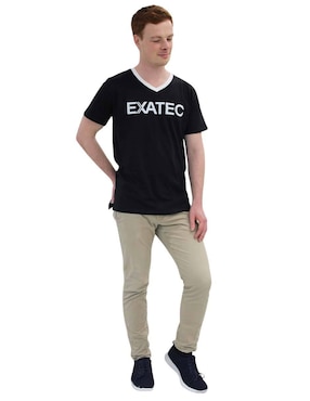 Playera Tec de Monterrey Exatec cuello V para hombre
