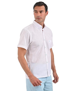 Camisa casual Michel Blanc manga corta para hombre