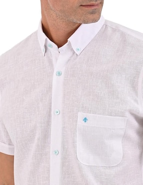 Camisa casual Michel Blanc manga corta para hombre