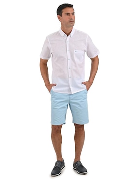 Camisa casual Michel Blanc manga corta para hombre