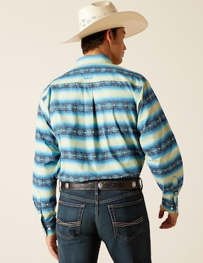 Camisa casual Ariat de algodón manga larga para hombre