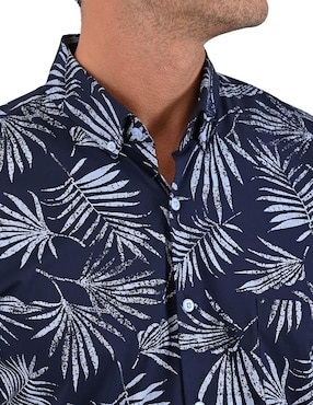 Camisa casual Michel Blanc manga corta para hombre