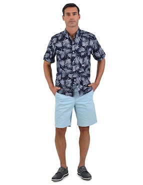 Camisa casual Michel Blanc manga corta para hombre