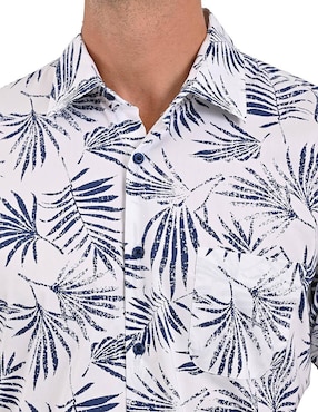 Camisa casual Michel Blanc manga corta para hombre
