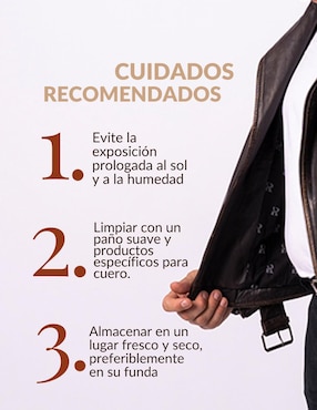 Chamarra para motociclista Pelle Royale impermeable de piel bolsa con cierre para hombre
