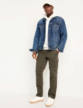 Pantalón cargo recto Old Navy de algodón para hombre