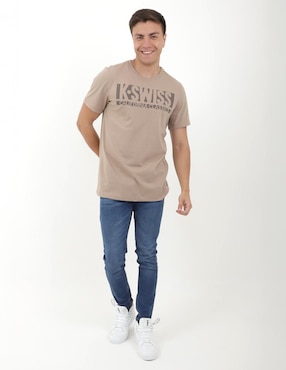 Playera K-Swiss Tsw-Bs cuello redondo para hombre