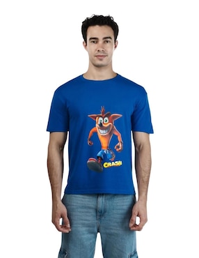 Playera Basariworld crash bandicoot cuello redondo para hombre
