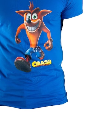 Playera Basariworld crash bandicoot cuello redondo para hombre