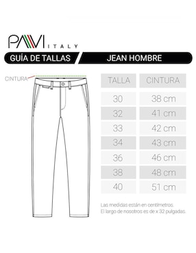 Jeans slim Pavi Italy lavado obscuro para hombre