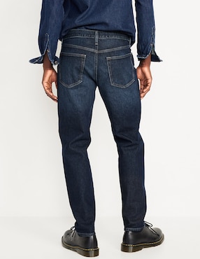 Jeans straight Old Navy lavado obscuro para hombre