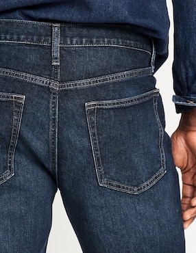 Jeans straight Old Navy lavado obscuro para hombre
