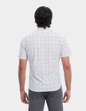 Camisa business casual Vittorio Forti manga corta para hombre
