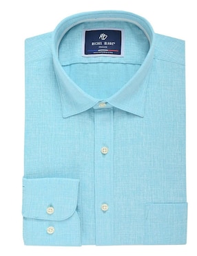 Camisa casual Michel Blanc de algodón manga larga para hombre