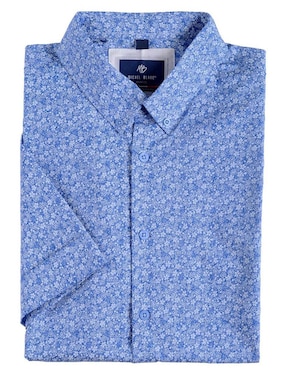 Camisa casual Michel Blanc de algodón manga larga para hombre