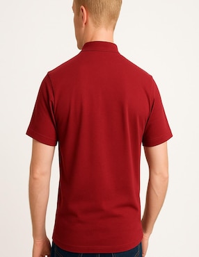Playera Pecana cuello mao para hombre