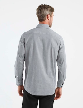 Camisa casual Haggar de algodón manga larga para hombre