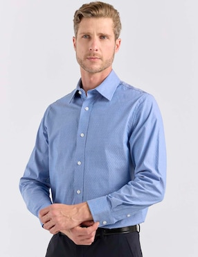 Camisa casual Haggar de algodón manga larga para hombre