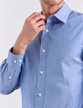 Camisa casual Haggar de algodón manga larga para hombre