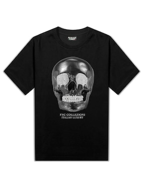 Playera FNC Collezioni Skull Diamond cuello redondo para hombre