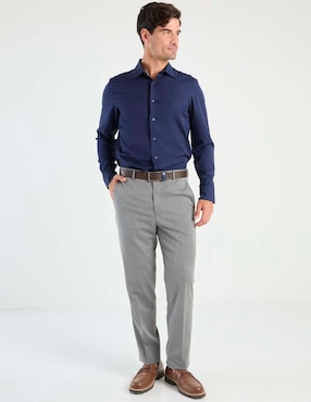 Camisa casual Haggar manga larga para hombre