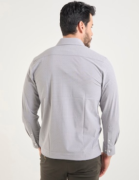 Camisa casual Haggar manga larga para hombre