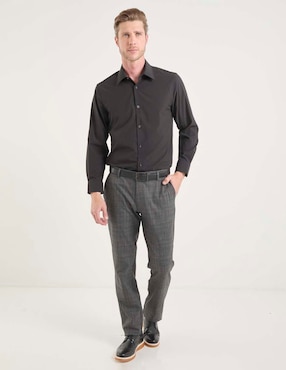 Camisa de vestir Haggar manga larga para hombre