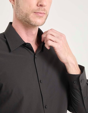 Camisa de vestir Haggar manga larga para hombre