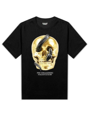 Playera FNC Collezioni Skull Veneno cuello redondo para hombre