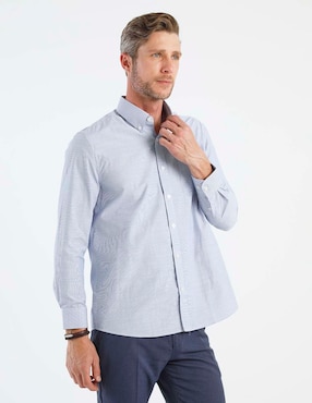 Camisa casual Haggar manga larga para hombre
