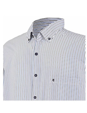 Camisa casual Michel Blanc de algodón manga larga para hombre