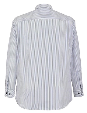 Camisa casual Michel Blanc de algodón manga larga para hombre