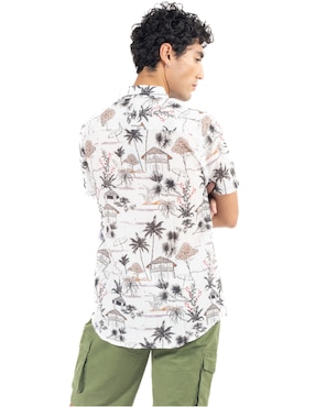 Camisa casual Quarry de algodón manga corta para hombre