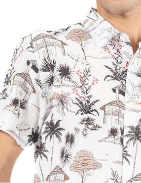 Camisa casual Quarry de algodón manga corta para hombre