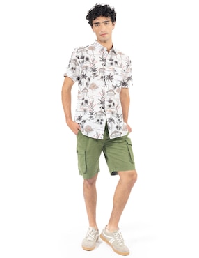 Camisa casual Quarry de algodón manga corta para hombre