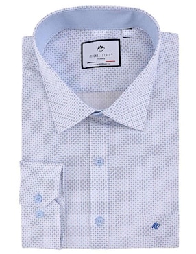 Camisa casual Michel Blanc de algodón manga larga para hombre
