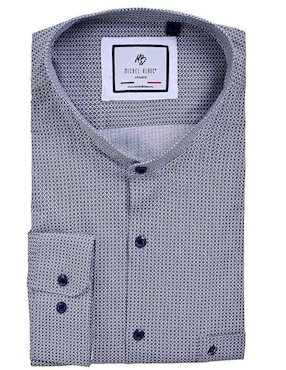 Camisa casual Michel Blanc de algodón manga larga para hombre