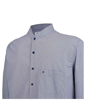 Camisa casual Michel Blanc de algodón manga larga para hombre
