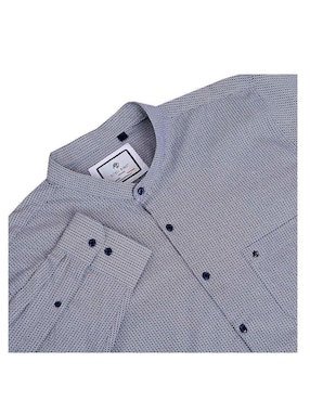 Camisa casual Michel Blanc de algodón manga larga para hombre