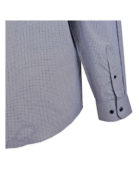 Camisa casual Michel Blanc de algodón manga larga para hombre
