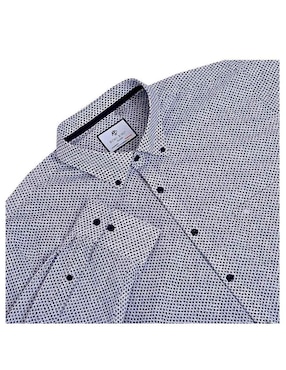 Camisa casual Michel Blanc de algodón manga larga para hombre