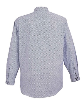 Camisa casual Michel Blanc de algodón manga larga para hombre
