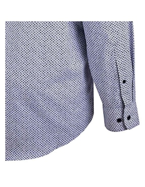 Camisa casual Michel Blanc de algodón manga larga para hombre