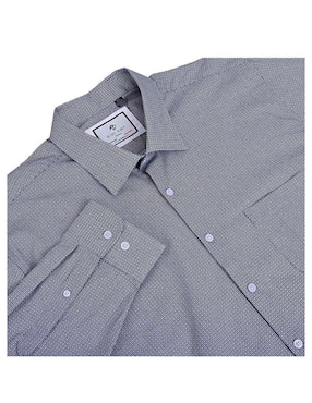 Camisa casual Michel Blanc de algodón manga larga para hombre
