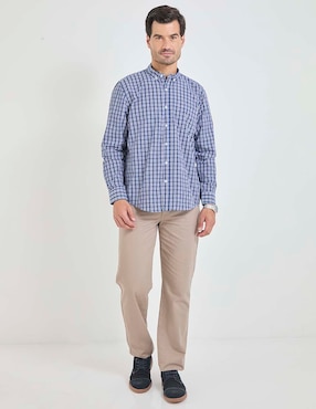 Camisa casual Dioro de algodón manga larga para hombre